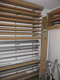 Profil-Lager, Wand 4 LED-Profile im Lager